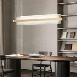 Pendant Lamps Minimalist Modern Living Room Dining Table Long Chandelier Creative Nordic Study Office Lighting Home
