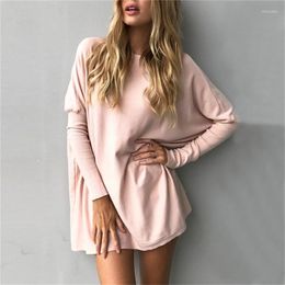 Women's Blouses Casual Batwing Sleeve Women Loose Solid O Neck Long Shirts Asymmetric Plus Size Kitted Tops 2023 Woman Blouse 3XL