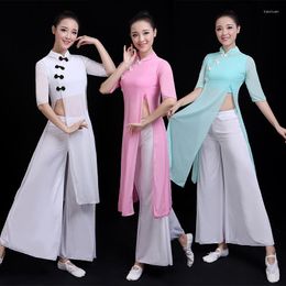 Stage Wear Chinese Folk Dance Costume Women Yangko Dress For Performance Female Fan Clothing Umbrella Outfit 90