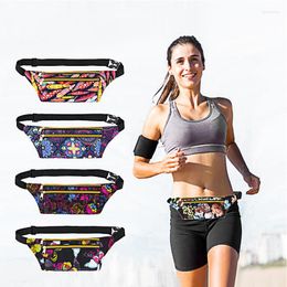 Waist Bags Flower Pattern Bag Printing Waterproof Sport Travel Purse Pocket Phone Fanny Pack Belt Crossbody Wallet Women Bum