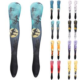 Women Socks Halloween Pumpkin Print Stockings Long Tube Knee Fancy Dress Party Stocks Over Thigh High The