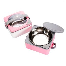 Dinnerware Sets Portable Double Layer Stainless Steel Kitchen Container 2 Hours Heat Perservation