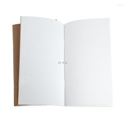 Kraft Paper Notebook Account Book Dot Journal Diary Memo Blank Page Stationery
