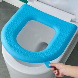 Toilet Seat Covers Washable Silicone Reusable Waterproof Bathroom Accessories Pad Cover Cushion