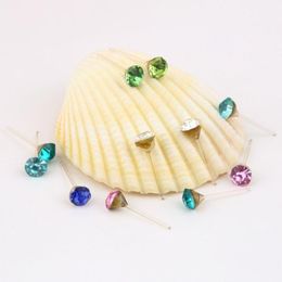 Stud Earrings 20 Pairs Korean Small Jewelry Personalized Mini Compact Plastic Glue Stick Imitation Diamond BN