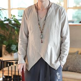 Ethnic Clothing Plus Size 5XL Japanese Kimono Cardigan Chinese Style Half Sleeve Male Yukata Haori Obi Streetwear Cotton And Linen Shirt