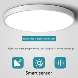 Ceiling Lights Led Induction Lamp Human Building Intelligent Modern Home Decoration Indoor Lighting