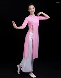 Stage Wear Classic Yangko Dance Costume For Women Chinese Ancient Folk Clothing Lady Umbrella Oriental Outfit 90