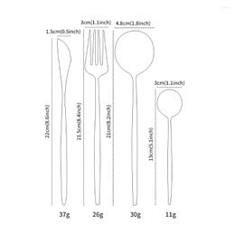 Flatware Sets Dining Fork Set Kitchen Coffee Teaspoon Kit Mirror Polishing Dessert Tableware Cutlery For Home Restaurant