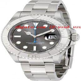 Factory Supplier Luxury Watches 40 Dark Rhodium Dial Steel Men's Watch Automatic Mens Watch Wrist Watches2913
