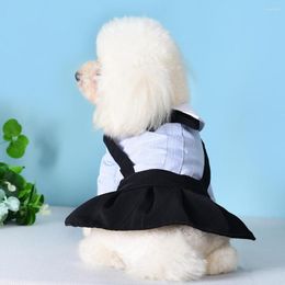 Dog Apparel Winter Clothes Jumpsuit Dress Couple Student's Uniform Pet Clothing Warm Coat Outfit Garment Puppy Costume