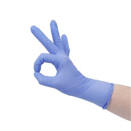24 pairs in Titanfine Disposable Comfort Rubber Powder Free Dental Ice Blue Nitrile Hand Gloves