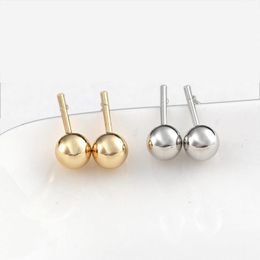 Stud Earrings Fashion Metal Ball Drop Of Water For Women Round Bead Long Gift Jewelry