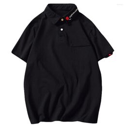 Men's Polos Brand Polo Short Shirt High Quality Men Famous Flower Japan Hawaii 2023 Man Solid Regular Casual