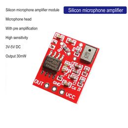 DC 3V-5V Silicon Microphone Magnification Module With Preamp Amplifier Board Conference High Sensitivity