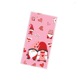 Table Cloth Useful Tablecloth Clear Printing Cover Disposable Ornamental Romantic Pink Red Love Heart