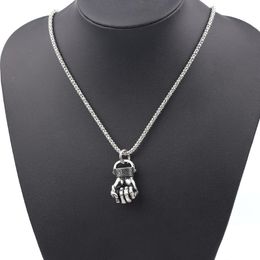 Pendant Necklaces Personality Design Fist Necklace Fashion Cool Punk Ladies Man Boxing Gloves Chain Choker Jewellery