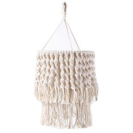 Lamp Covers & Shades Creative Hand-woven Bohemian Lampshade Bedroom Living Room Hanging Ceiling Shade With Tassel