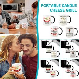 Cups Saucers Saintgace Coffee Valentine's Day Thermal Colour Change Ceramic Mugs Office Tea & Drinkware Tazas Drop Ship