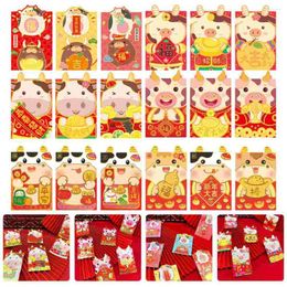 Gift Wrap Red Chinese Money Year Envelope Packet Spring Cattle Pouches Gifts Pouch Cartoon Envelopes Bao Hong Lucky Packets