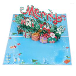 Gift Wrap Christmas Popup Cards Exquisite Workmanship 3D For Gifts