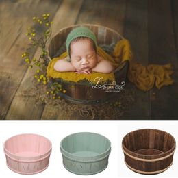 Keepsakes born Pography Props Furniture Baby Pography Po Shoot Vintage Posing Wood Bed Pograpghy Baskets Baby Souvenirs 230114