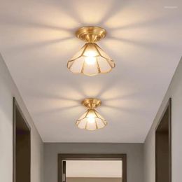 Ceiling Lights All-copper Luxury European-style Balcony Lamp Retro Entry Porch Aisle Corridor Hallway Cloakroom Stairs Lamps