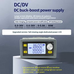 DC 0.6-36V 5A CNC Buck Boost Converter CC CV Power Supply Module Adjustable Regulated Solar Charging 12V
