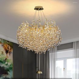 Pendant Lamps Creative Trimming Crystals Romantic Lighting Fixture For Bedroom Living Room Affordable Luxury Lamp Art Deco