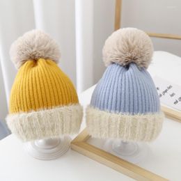 Hair Accessories 2023 Cute Pompom Baby Knitted Hat For Girls Boys Spring Autumn Kids Beanie Cap Winter Warm Children Born Bonnet