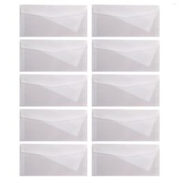 Gift Wrap 10pcs Wedding Invitation Storage Organiser Greeting Cards Translucent Envelopes Announcements Western Style Portable Business