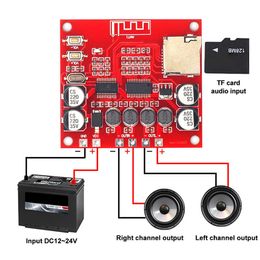 XH-A233 2x15W Bluetooth4.2 Digital Power Amplifier Board Stereo Wireless Music Player TF Card Play Dual Channel Audio Amp 12V24V