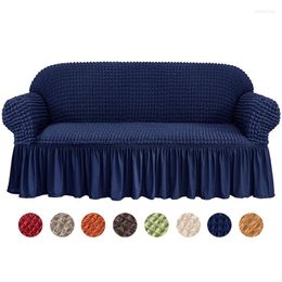 Chair Covers Jacquard Sofa Slipcover With Skirt European Style Armchair Couch Living Room Furniture Protector Cover Elastic