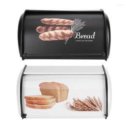 Storage Boxes Vintage Box Large Capacity Stainless Steel Bread Holder Bin Container Kitchen Organiser Containers