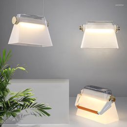 Pendant Lamps Modern Minimalist Creative Glass Living Room Fashion Personality Handbag Design Decoration Cafe Restaurant Chandelier