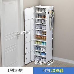 Clothing Storage & Wardrobe Quality ABS Shoes Rack Shelf Cabinet Portable 8 And 10 Layer Dustproof Economical College Dormitory Bedroom Spac