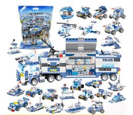 Lepin Sets Block Kits SWAT Military Model Bricks Toys Mini Robot Command Vehicle City Police Station Building Blocks Car Headquarters Trucks Kids Gift