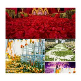 Decorative Flowers Wreaths Silk Rose Petal Artificial Petals Garden Home Wedding Party El Decoration Flower Drop Delivery Festive S Dh1Zk