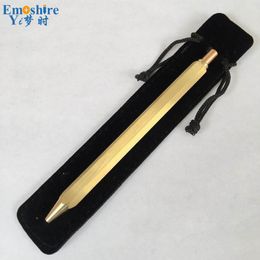 Stationery Automatic Ballpoint Pen Hexagonal Drawing Press Copper Roller Ball Without Pencil Case P286 Pens