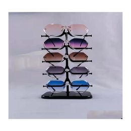 Jewelry Pouches Bags Pouches Sunglass Eyeglass Frame Rack Display Counter Stand Holder Organizer 5 Layers C3 Drop Delivery Packaging Dh40H