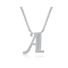 Pendant Necklaces 26 Letters Initials Necklace Zircon Pendants Long Chain For Women Wedding Jewellery Alphabets Name Birthday Gifts Dr Dhdmc