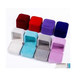 Jewellery Boxes Veet Gift Pendant Necklace Rec Shape Display Show Case Weddings Party Packaging Box For Drop Earrings Delivery Dh8Yp