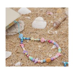 Link Chain Link Beaded Mobile Phone Rope Unisex Keychain Lanyard Shell Soft Ceramic Strap Cord For In Stock 3720 Q2 Drop Delivery J Dheuf