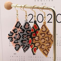 Dangle Earrings & Chandelier Go2boho Leopard Earring For Women Jewellery Gift Trendy Miyuki Beaded Handmade Jewellery HerDangle Mill22