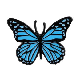 Brooches Pins L2378 Blue Butterfly Cute Enamel Pin Badges On Backpack Lapel Clothes Gifts For Friends Jewellery Accessories