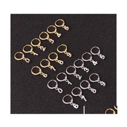 Stud Europe And America Sale Allergic Cz 09 Number Hoop Earrings For Women Men 3741 Q2 Drop Delivery Jewellery Dh9Xm