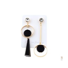 Dangle Chandelier Punk Statement Earrings Metal Round Geometric For Women Charm Hanging Modern Jewellery Gift Drop Delivery Otn6T