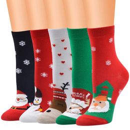 Women Socks & Hosiery 2023 Christmas Funny Santa Claus Tree Snow Elk Cotton Happy Men Harajuku Year Sokken