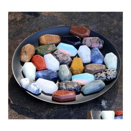 Stone Natural Crystal Ornaments Coffin Shape Reiki Healing Chakra Quartz Mineral Gemstones Hand Piece Home Decoration Accessories 86 Dh68N