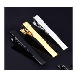 Tie Clips Classic Men Pin Of Casual Style Clip Fashion Jewellery For Male Exquisite Wedding Bar Sier And Golden Colour Drop Delivery Cu Otajw